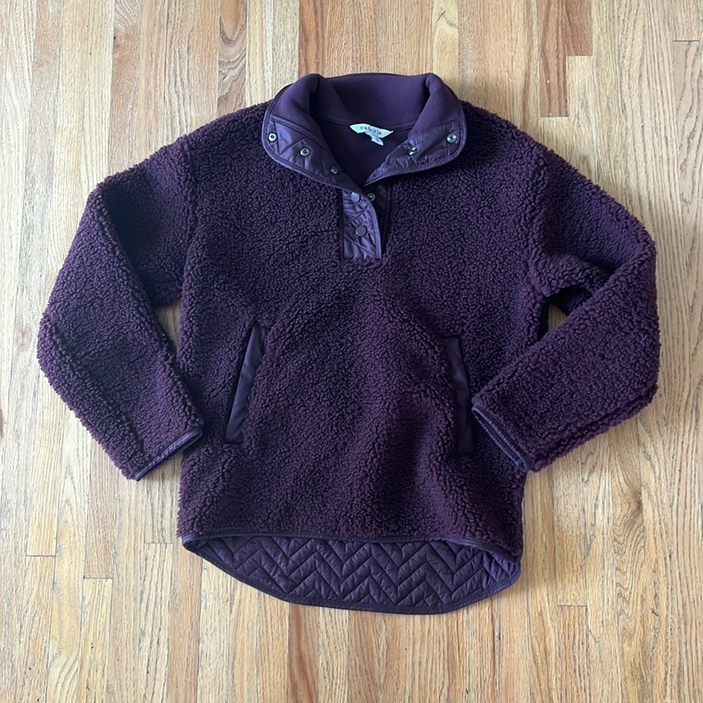NWOT Athleta Sherpa Snap Sweatshirt